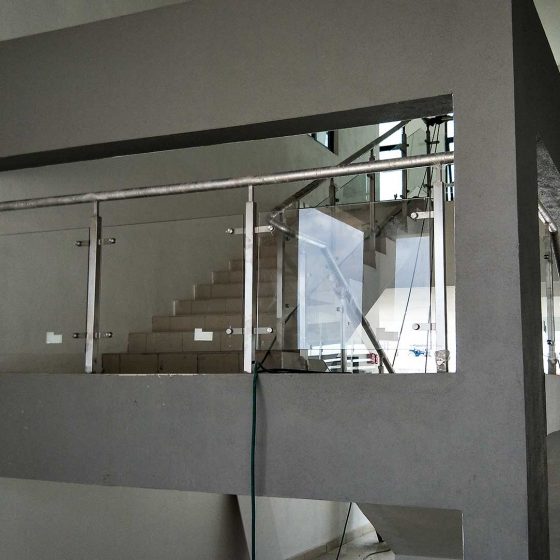 stainless steel railing installed by tw stainless steel at WCE office