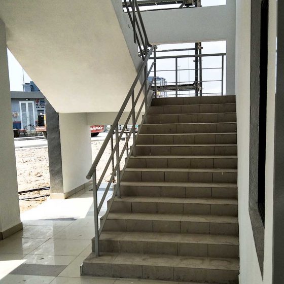 stainless steel railing installed by tw stainless steel at WCE office